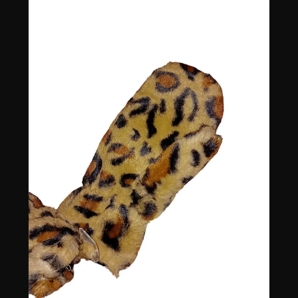 Nordstrom Light Brown Leopard Faux OSFM Kids Mittens Tucker And Tate NWT